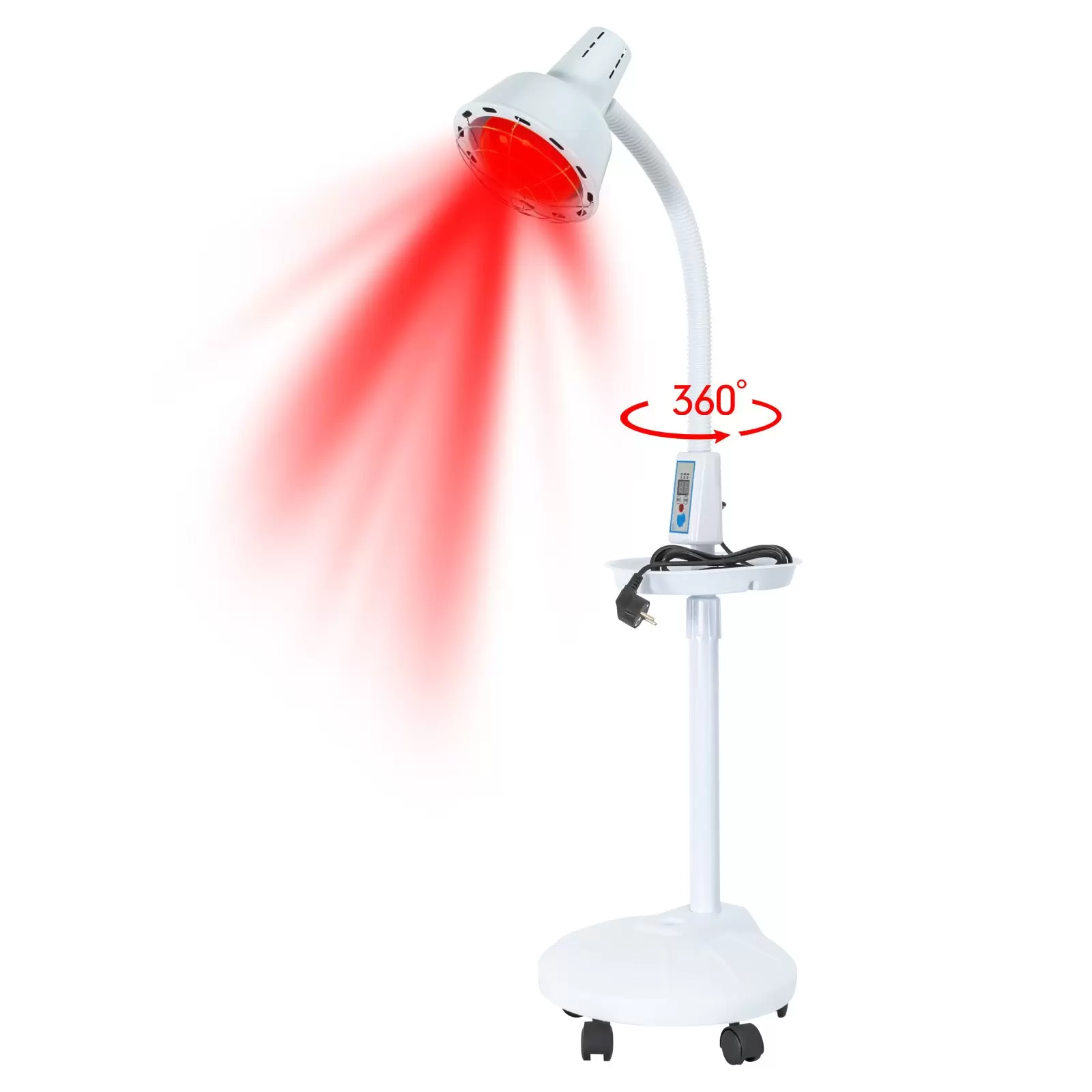 Infrarotlichtständer, 275W Rotlicht-Nahinfrarot-Wärmelampe mit flexiblem Arm und abnehmbarer Steuerung