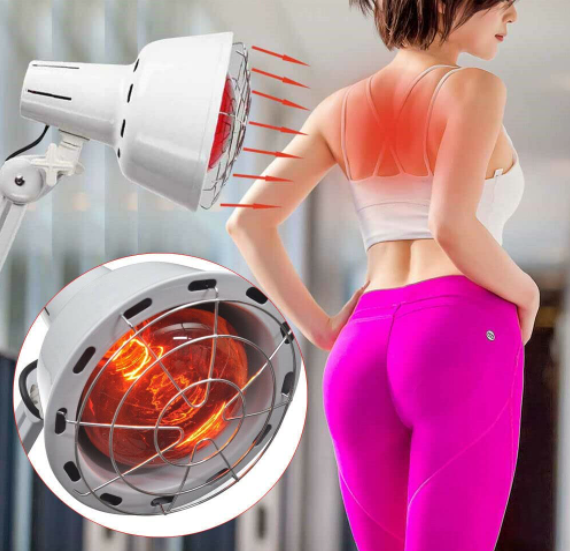 275W Infrarotlampe Wärmelampe Regulierbar Infrarot Wärmetherapielampe Strahler mit Clip