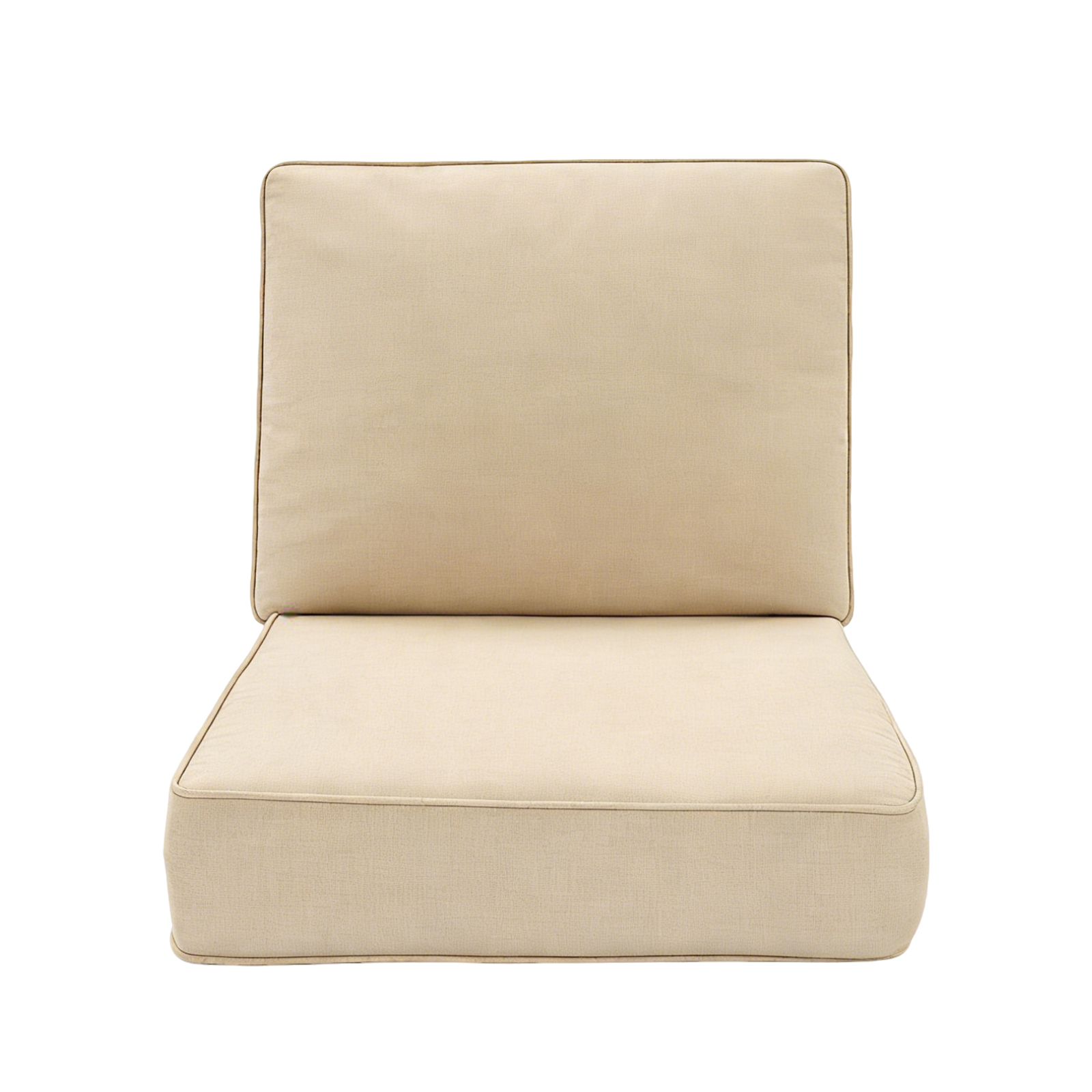 Aprikosenfarbenes 15 cm dickes Sitzkissen Set für drinnen & draußen, Stuhlkissen aus Polyester-Schaumstoff mit abnehmbarem Bezug