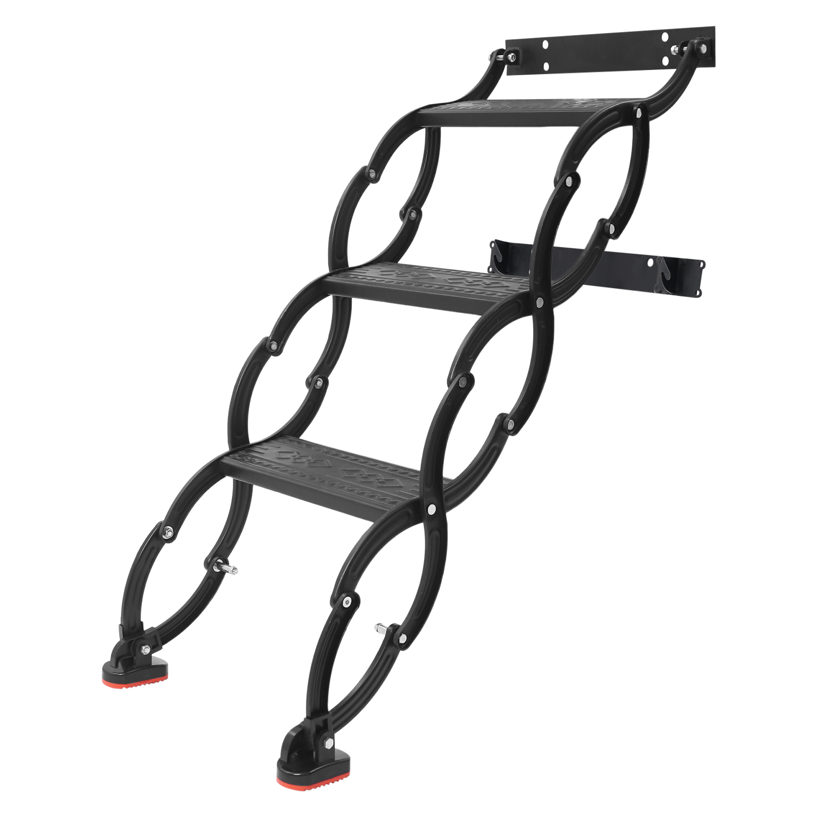 Wall-mounted folding ladder, 3-step pull-down staircase, retractable ...