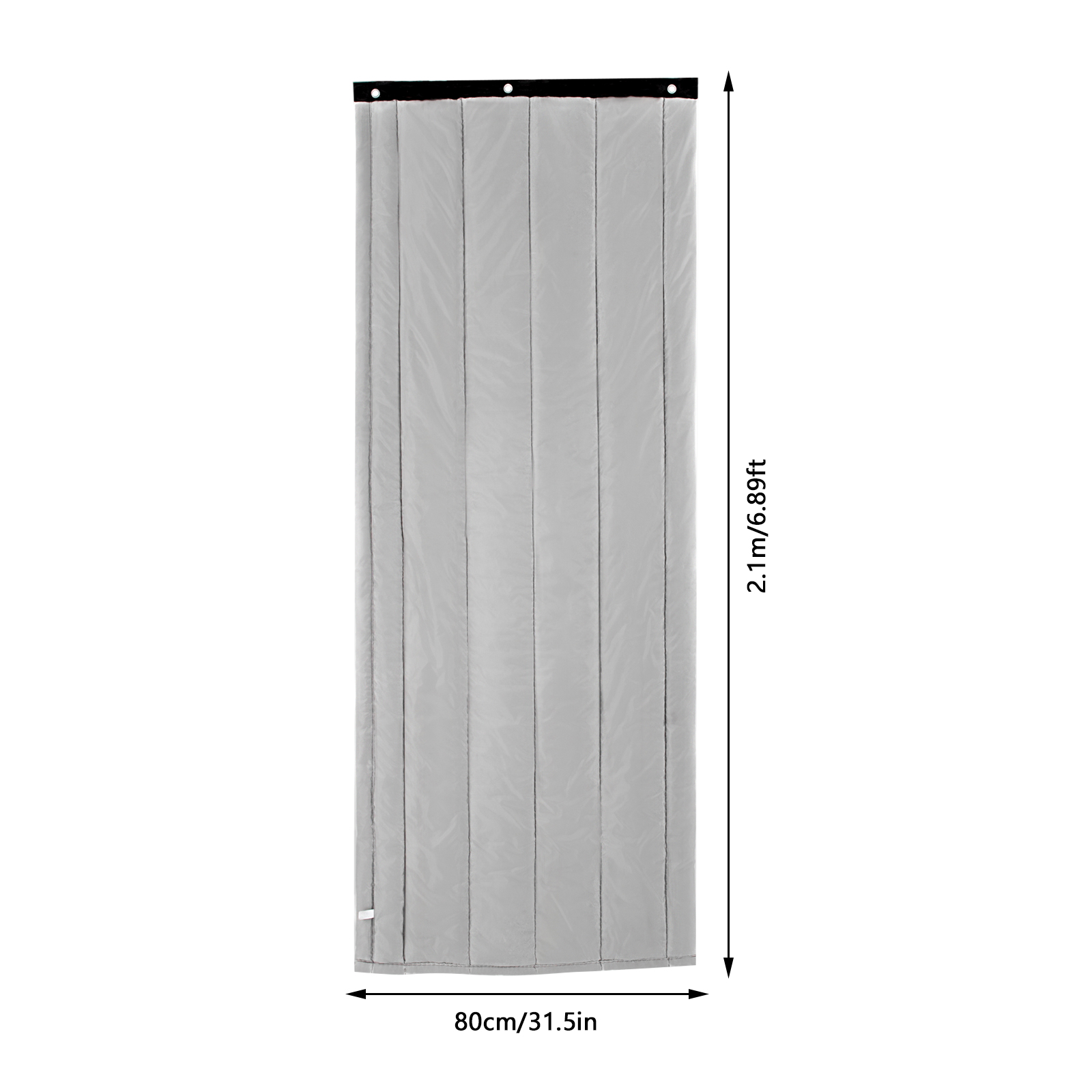 Türvorhang, Wärmeisolierter Türvorhang, Schallschutzdecke gegen Lärm, 31,5 * 83 Zoll, Grau