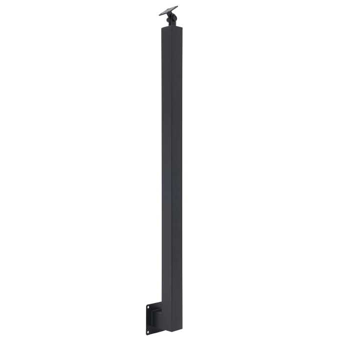 85 cm quadratischer Treppengeländerpfosten, Metalltreppenpfosten, 4er-Pack, Schwarz