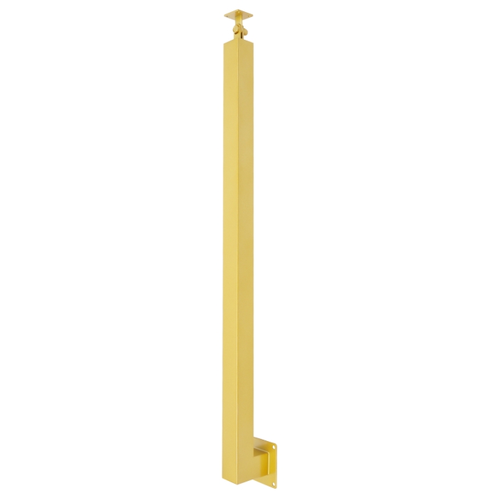 85 cm vierkante trapleuningpaal, metalen trappaal, 4-pack, goud