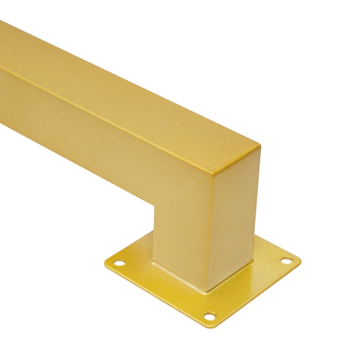 85 cm vierkante trapleuningpaal, metalen trappaal, 4-pack, goud