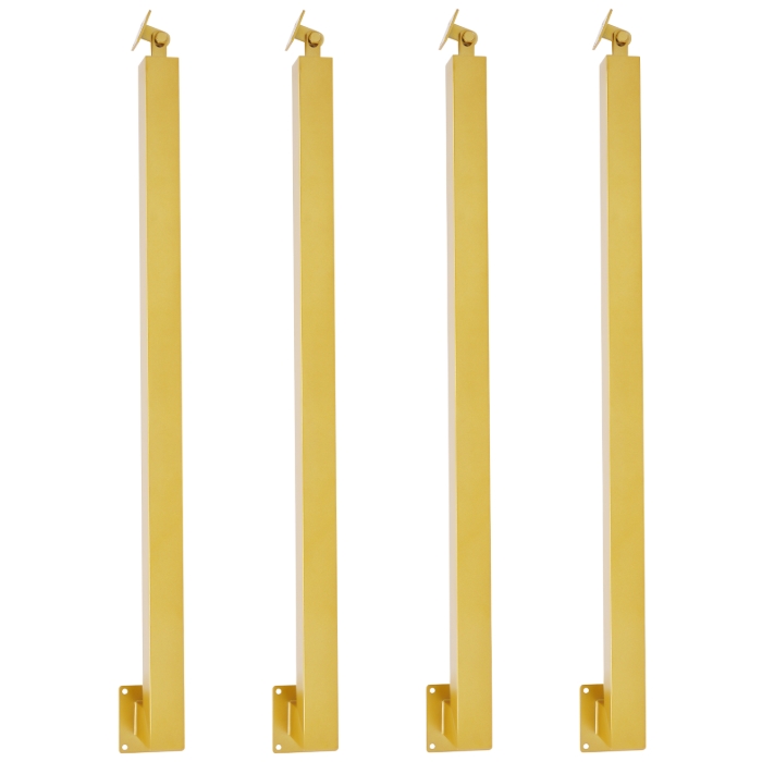 85cm Square Stair Railing Post, Metal Stair Post, 4 Pack, Gold
