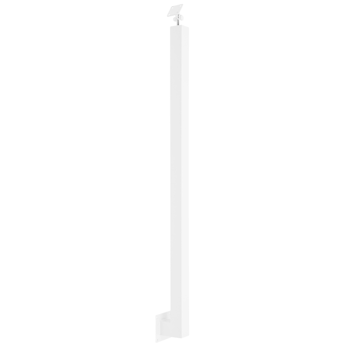 95cm Square Stair Railing Post, Metal Stair Post, 4 Pack, White