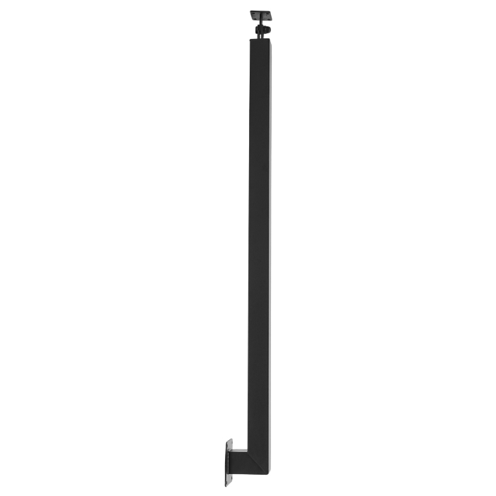 95cm Square Stair Railing Post, Metal Stair Post, 4 Pack, Black