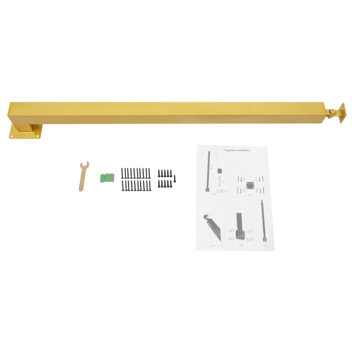 95cm vierkante trapleuningpaal, metalen trappaal, 4-pack, goud