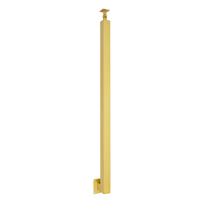 95cm vierkante trapleuningpaal, metalen trappaal, 4-pack, goud