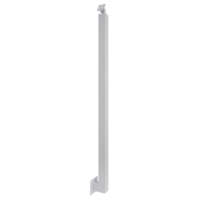 100 cm vierkante trapleuningpaal, metalen trappaal, 4-pack, wit