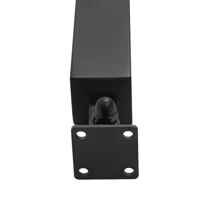 100 cm quadratischer Treppengeländerpfosten, Metalltreppenpfosten, 4er-Pack, Schwarz