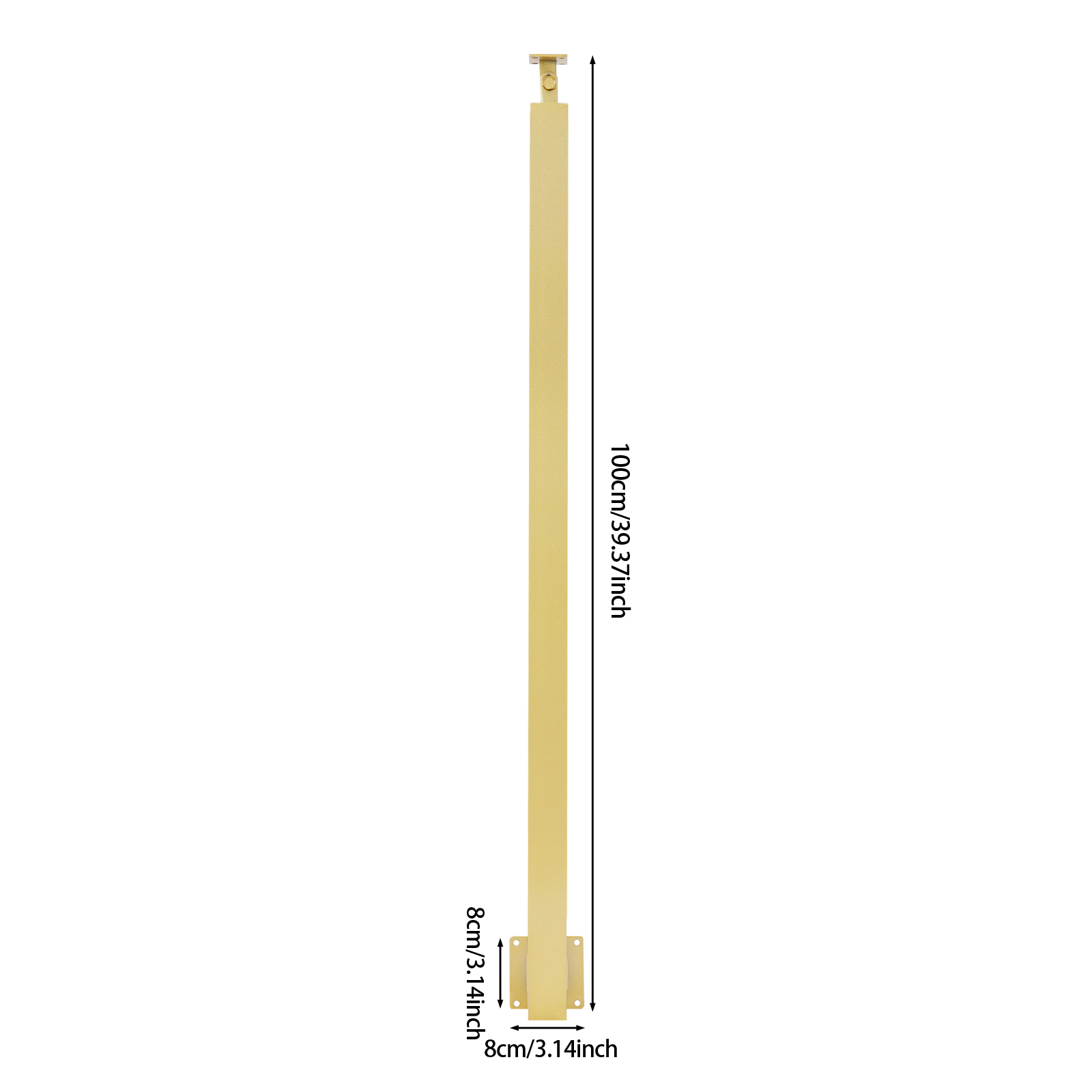 4pcs 100cm Stair Railing Side Mounted - Gold - Suitable for Deck, Balcony, Stairs