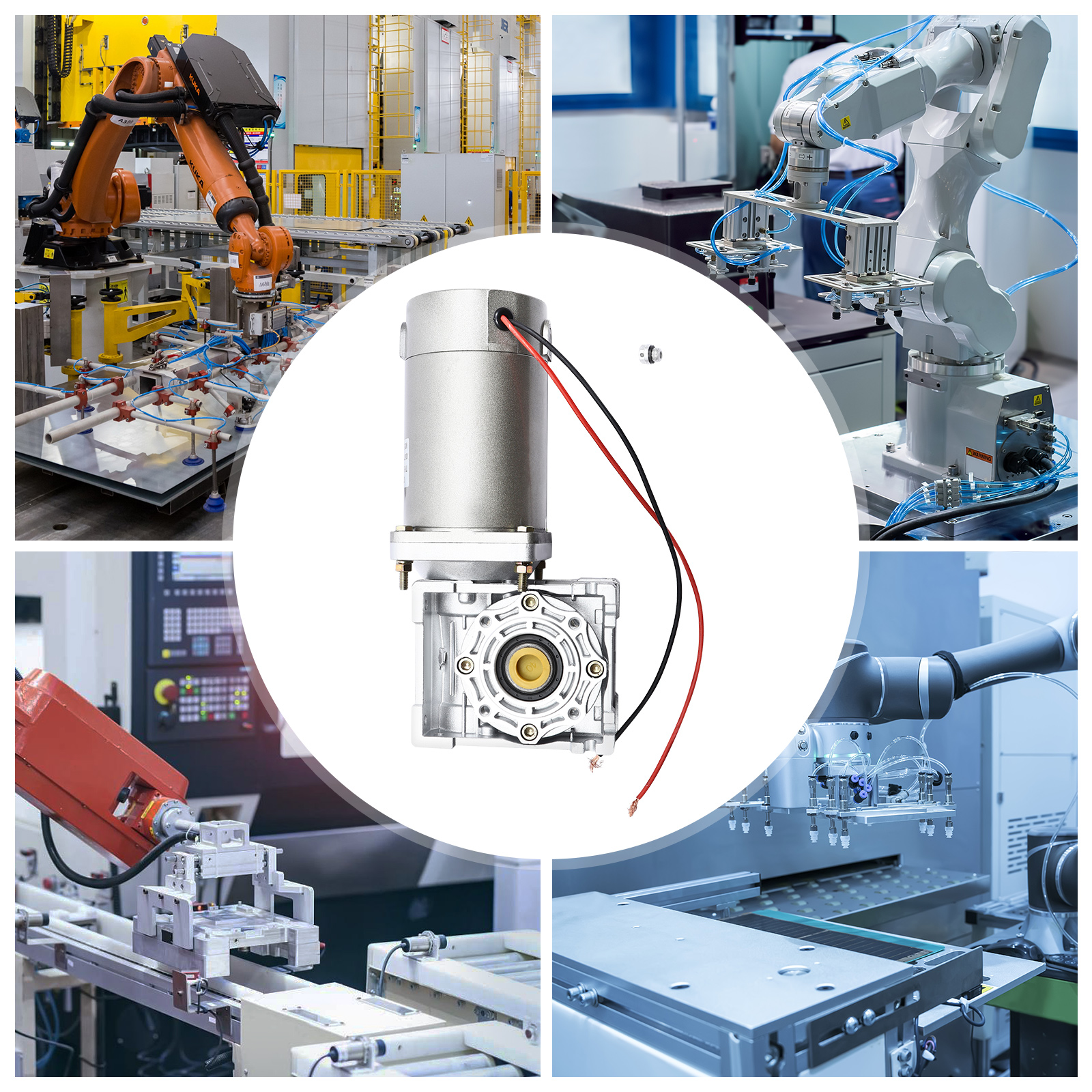 Gleichstrom-Getriebemotor, 24-V-Untersetzungsmotor mit hohem Drehmoment, Schneckengetriebe