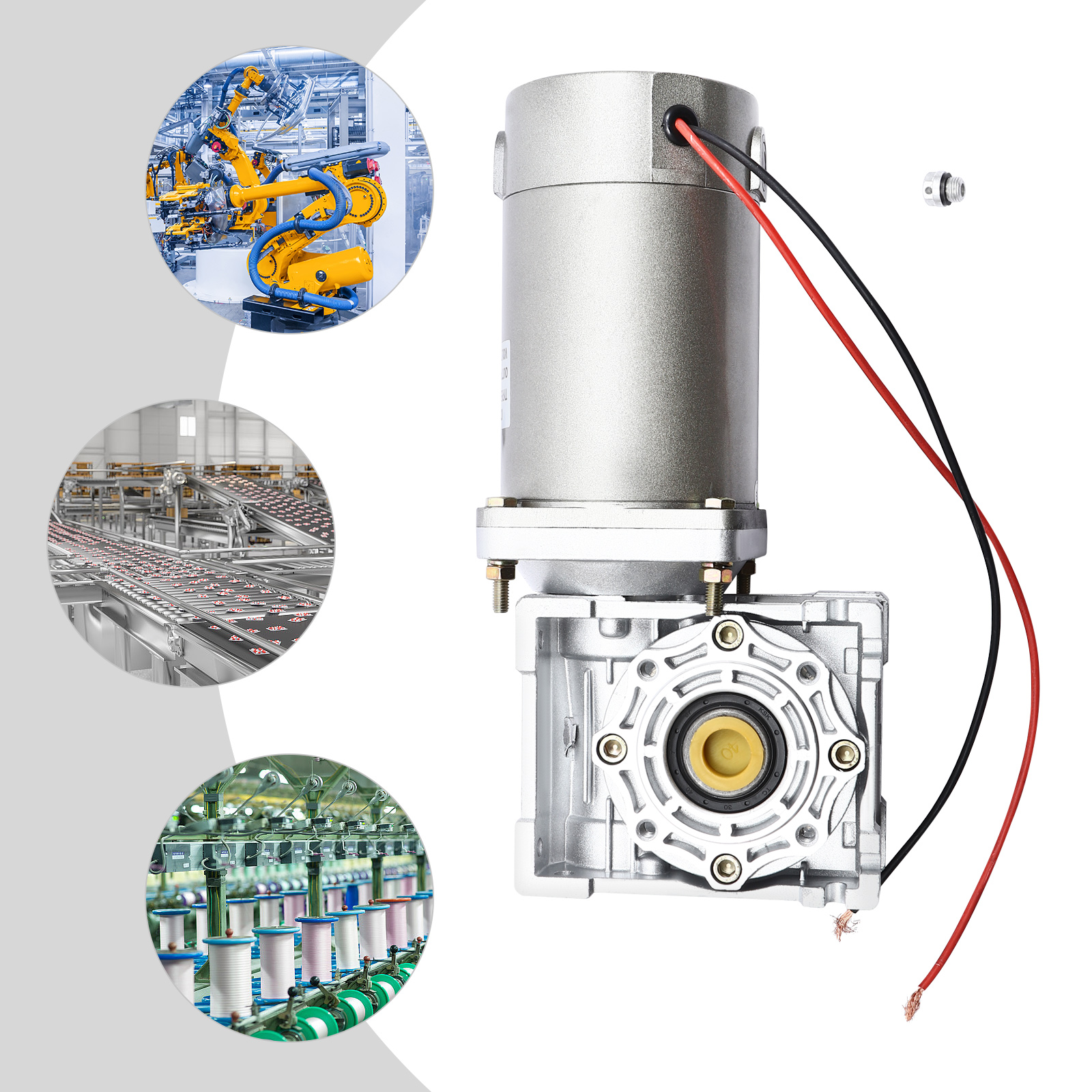 Gleichstrom-Getriebemotor, 24-V-Untersetzungsmotor mit hohem Drehmoment, Schneckengetriebe Gleichstrom-Getriebemotor, 24-V-Untersetzungsmotor mit hohem Drehmoment, Schneckengetriebe