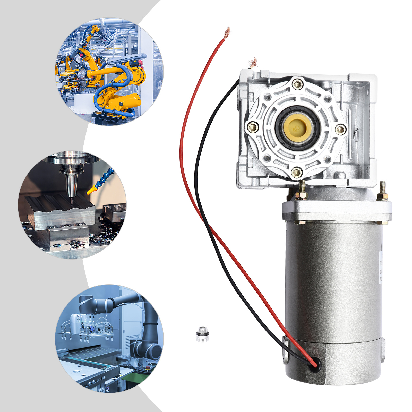 Gleichstrom-Getriebemotor, 12-V-Untersetzungsmotor mit hohem Drehmoment, Schneckengetriebe Gleichstrom-Getriebemotor, 12-V-Untersetzungsmotor mit hohem Drehmoment, Schneckengetriebe