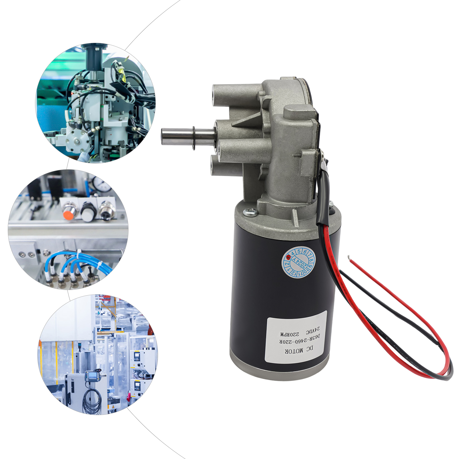 Gleichstrommotor, Gleichstrom-Getriebemotor, elektrischer Getriebemotor 60 W, 220 U/min Gleichstrommotor, Gleichstrom-Getriebemotor, elektrischer Getriebemotor 60 W, 220 U/min