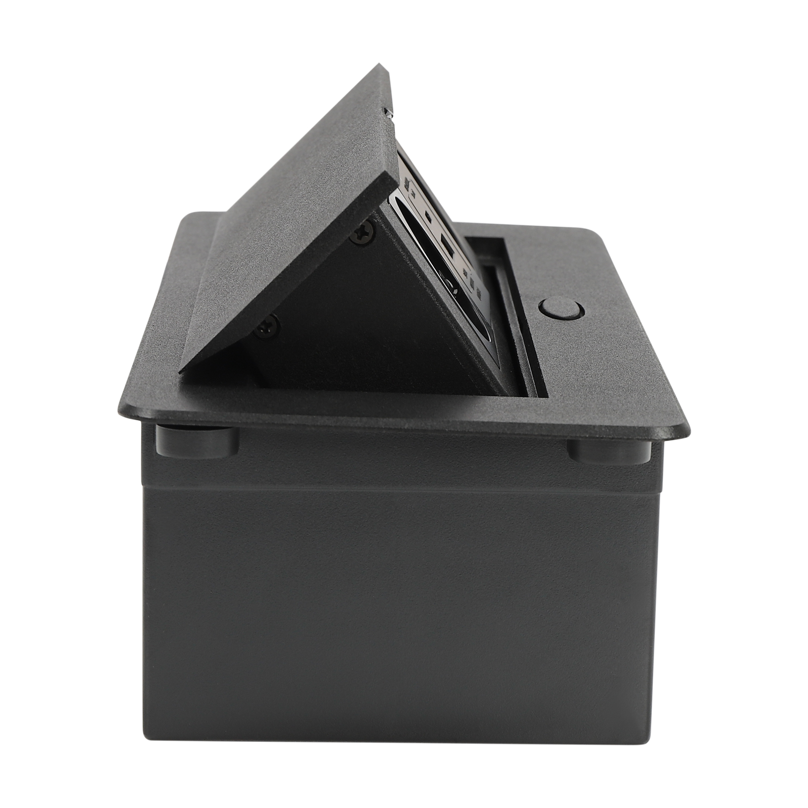 CNCEST Versenkbare Steckdose, Schreibtisch  Einbausteckdose, USB Schnelllade Pop Up Tischsteckdose Platzsparende für Arbeitsplatte, Büro