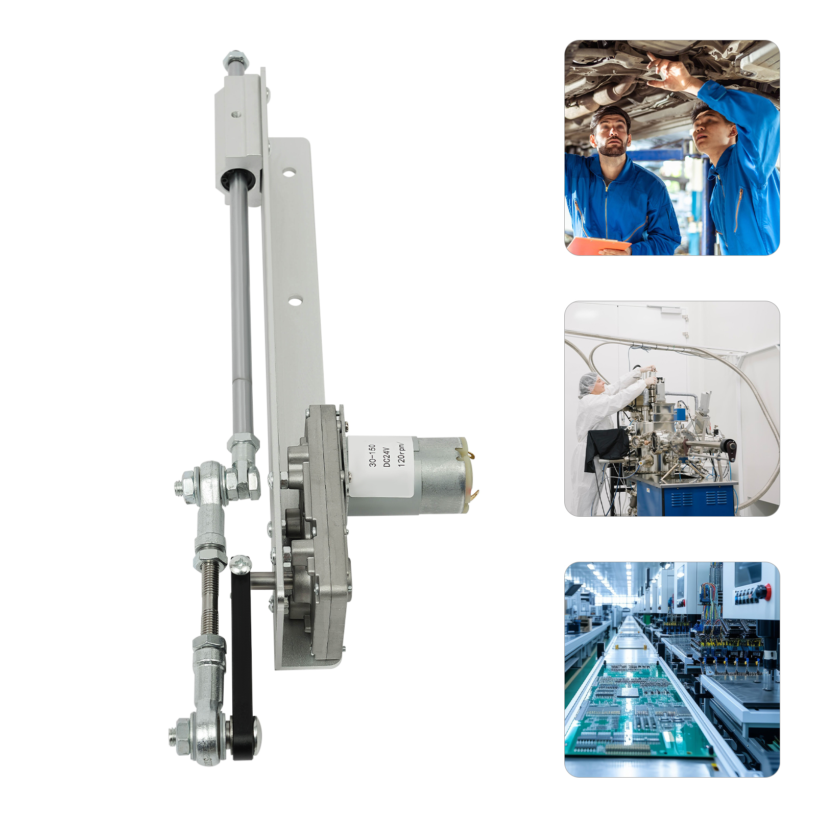 Linearmotor mit hin- und hergehendem Zyklus, Linearantrieb mit einstellbarem Hub, Teleskop-Linearantrieb, DC 24 V, 20–120 U/min Linearmotor mit hin- und hergehendem Zyklus, Linearantrieb mit einstellbarem Hub, Teleskop-Linearantrieb, DC 24 V, 20–120 U/min
