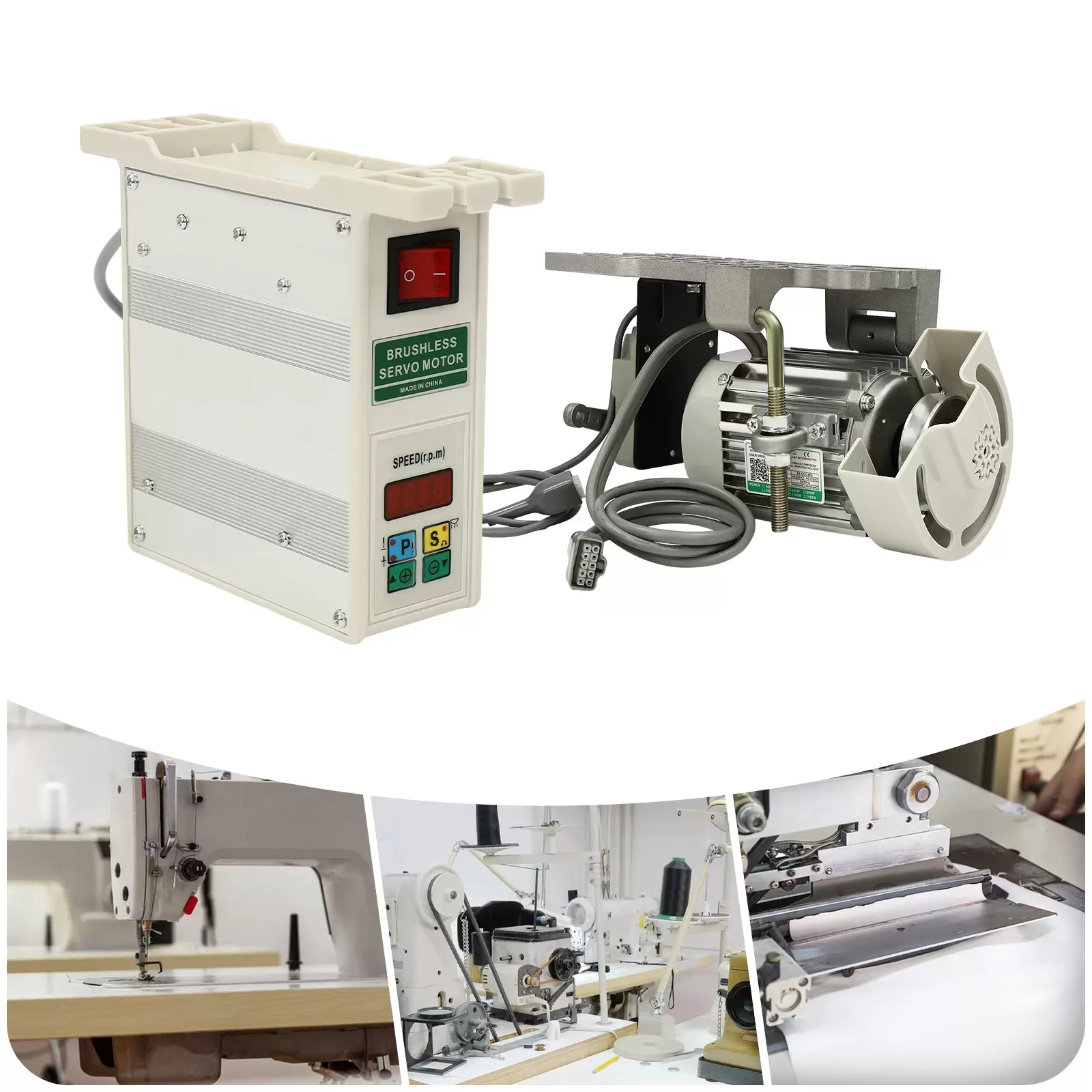 600W 220V Energiesparender Schwanzloser Servomotor Für Industrielle Nähmaschine