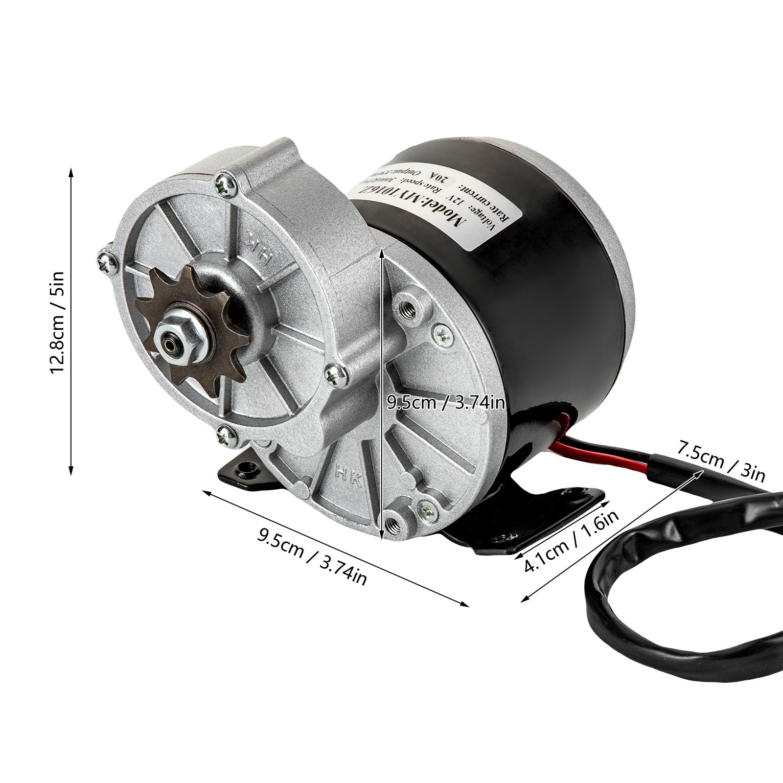 CNCEST Elektromotor mit Getriebeuntersetzung Elektrofahrradmotor mit Bürsten DC-Motor mit Bürsten CNCEST Elektromotor mit Getriebeuntersetzung Elektrofahrradmotor mit Bürsten DC-Motor mit Bürsten