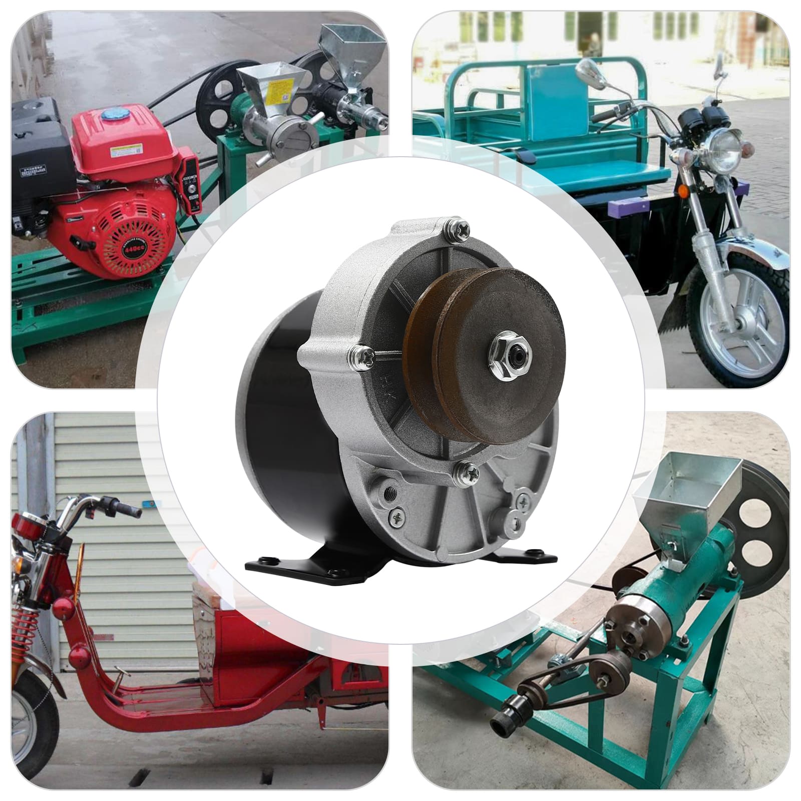 Untersetzungs-Elektromotor, leistungsstarker Elektromotor mit Riemenscheibe, Getriebemotor