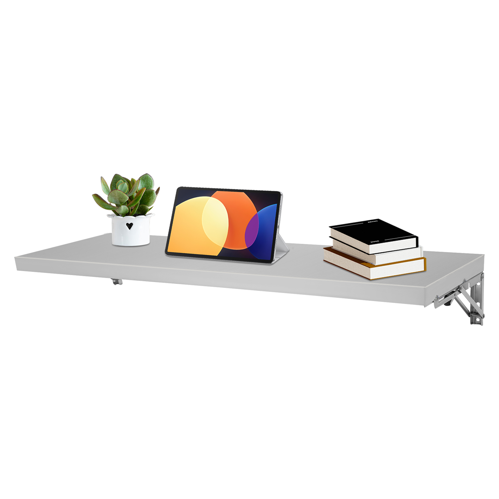 Edelstahl-Wandklapptisch 110 x 35 cm