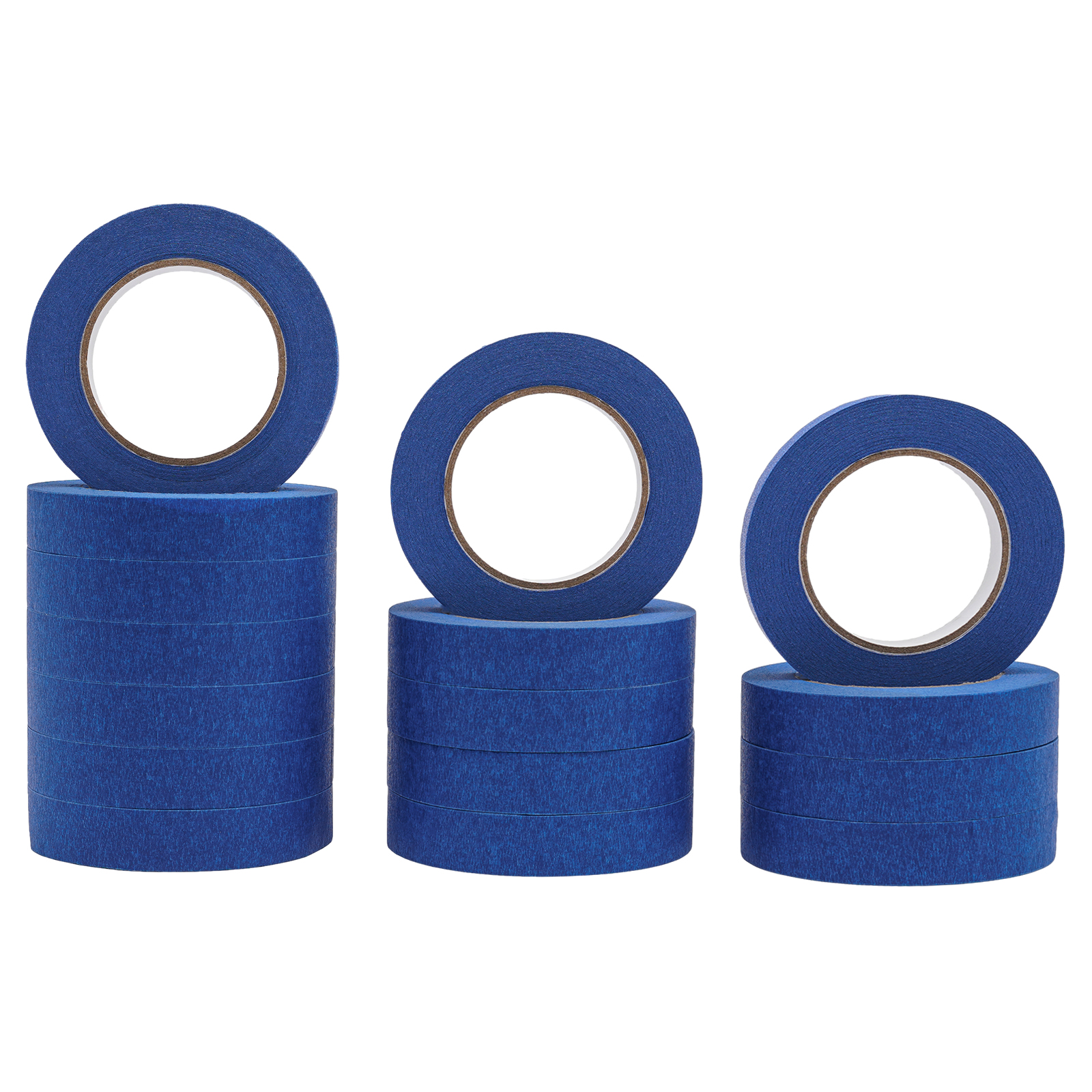 36 Rollen Malerklebeband, 24 mm x 55 m, blaues Abdeckband, Malerklebeband, UV-beständig, feuchtigkeitsbeständig 36 Rollen Malerklebeband, 24 mm x 55 m, blaues Abdeckband, Malerklebeband, UV-beständig, feuchtigkeitsbeständig