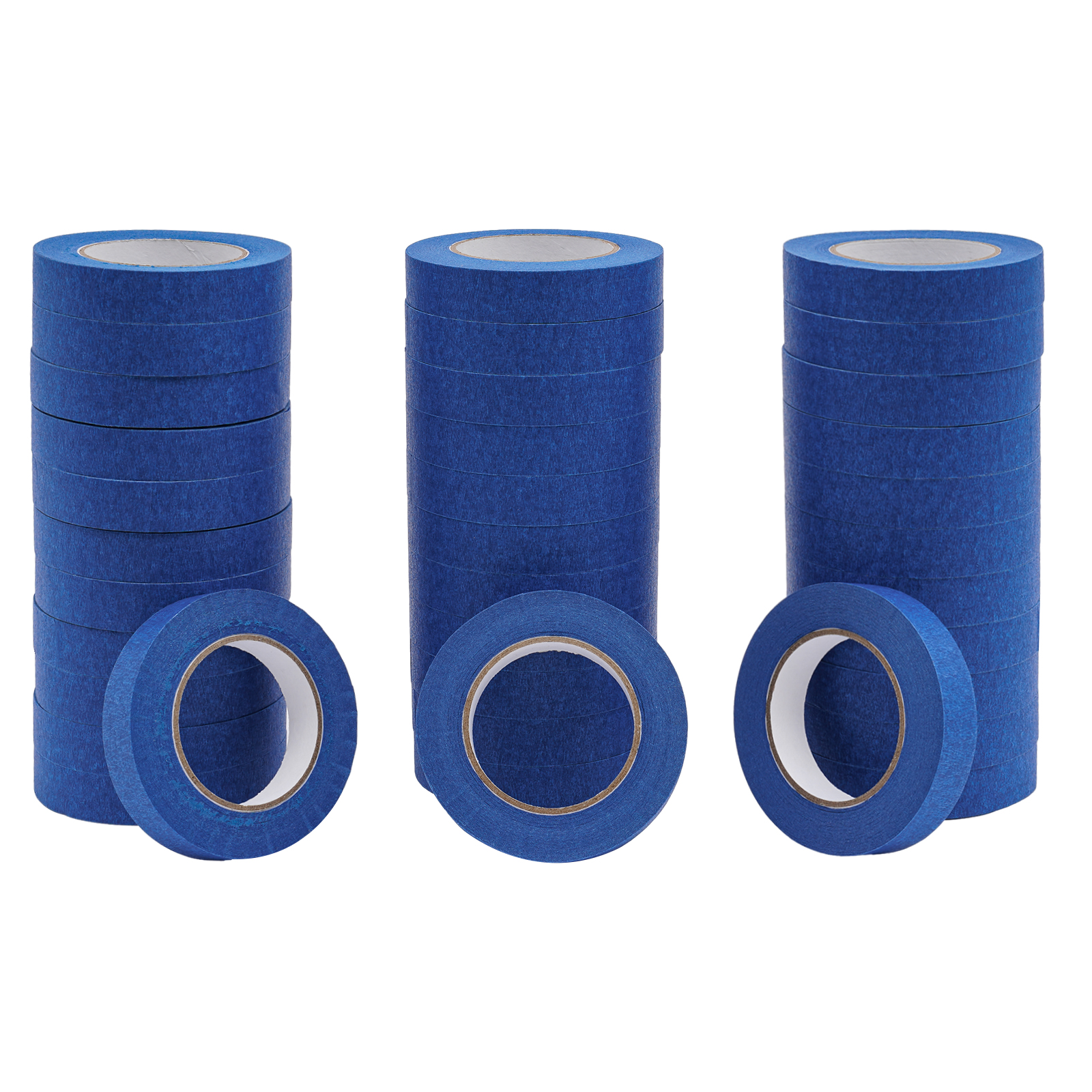 36 Rollen Malerklebeband, 24 mm x 55 m, blaues Abdeckband, Malerklebeband, UV-beständig, feuchtigkeitsbeständig 36 Rollen Malerklebeband, 24 mm x 55 m, blaues Abdeckband, Malerklebeband, UV-beständig, feuchtigkeitsbeständig