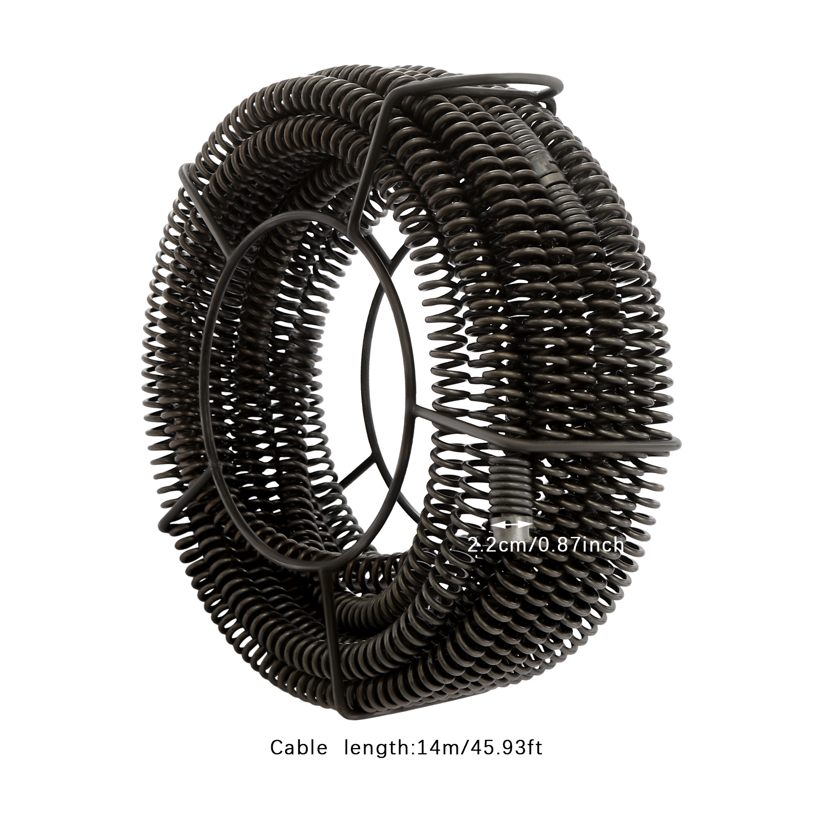 14m Manganese Steel Pipe Cleaning Spirals Set, Spring Spiral Pipe Cleaning Spirals Set, Pipe Cleaning Spiral