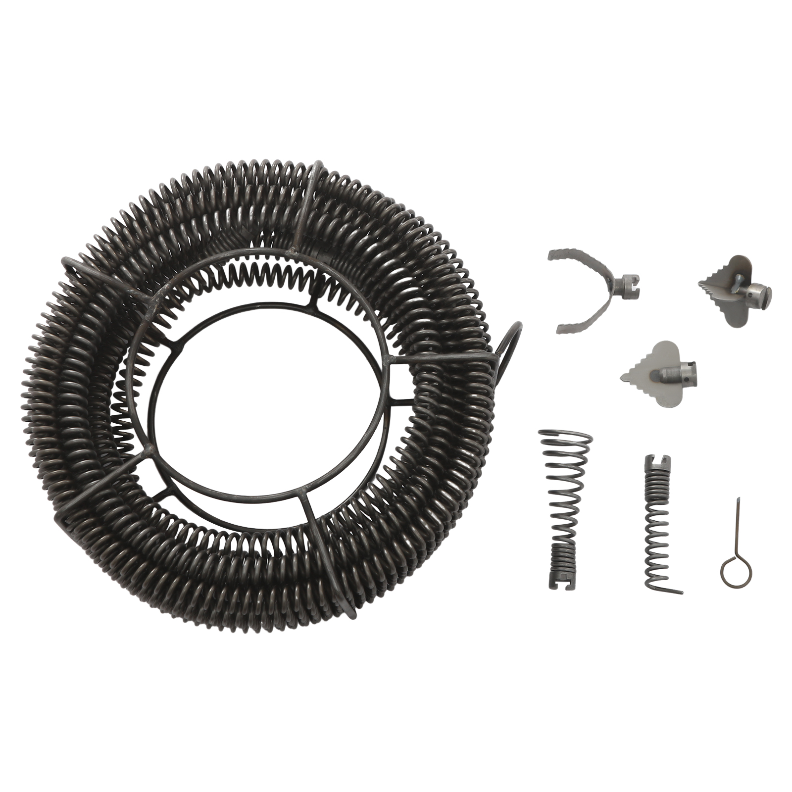 14m Manganese Steel Pipe Cleaning Spirals Set, Spring Spiral Pipe Cleaning Spirals Set, Pipe Cleaning Spiral