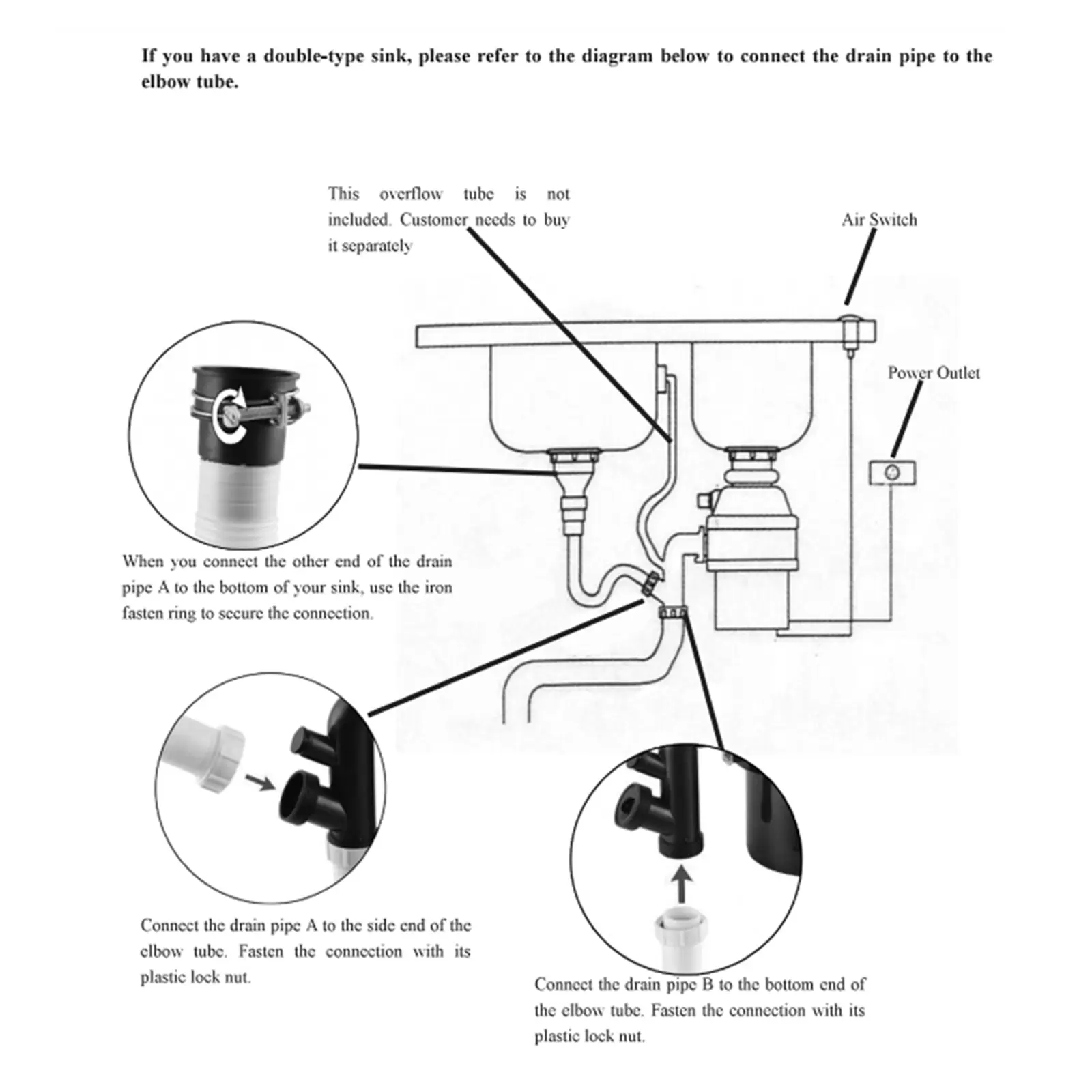 1L 220V 370W Elektrisch Küchenabfallentsorger Müllentsorger 2600RPM Abflusshäcksler Selbstreinigend 1L 220V 370W Elektrisch Küchenabfallentsorger Müllentsorger 2600RPM Abflusshäcksler Selbstreinigend