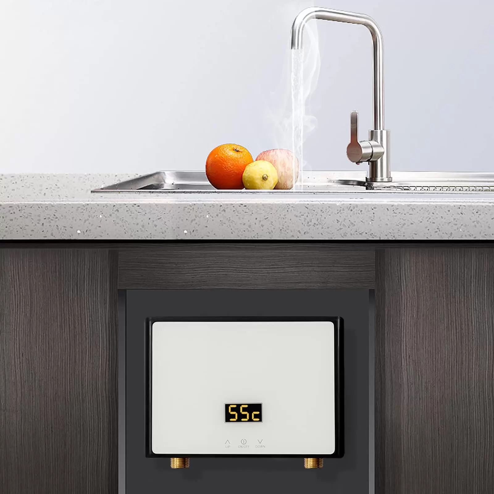 Elektrische Kleine Instantaneous Water Heater 220 V Mini Küche Bad Under-Table Gerätegröße kW: 5.5 kW