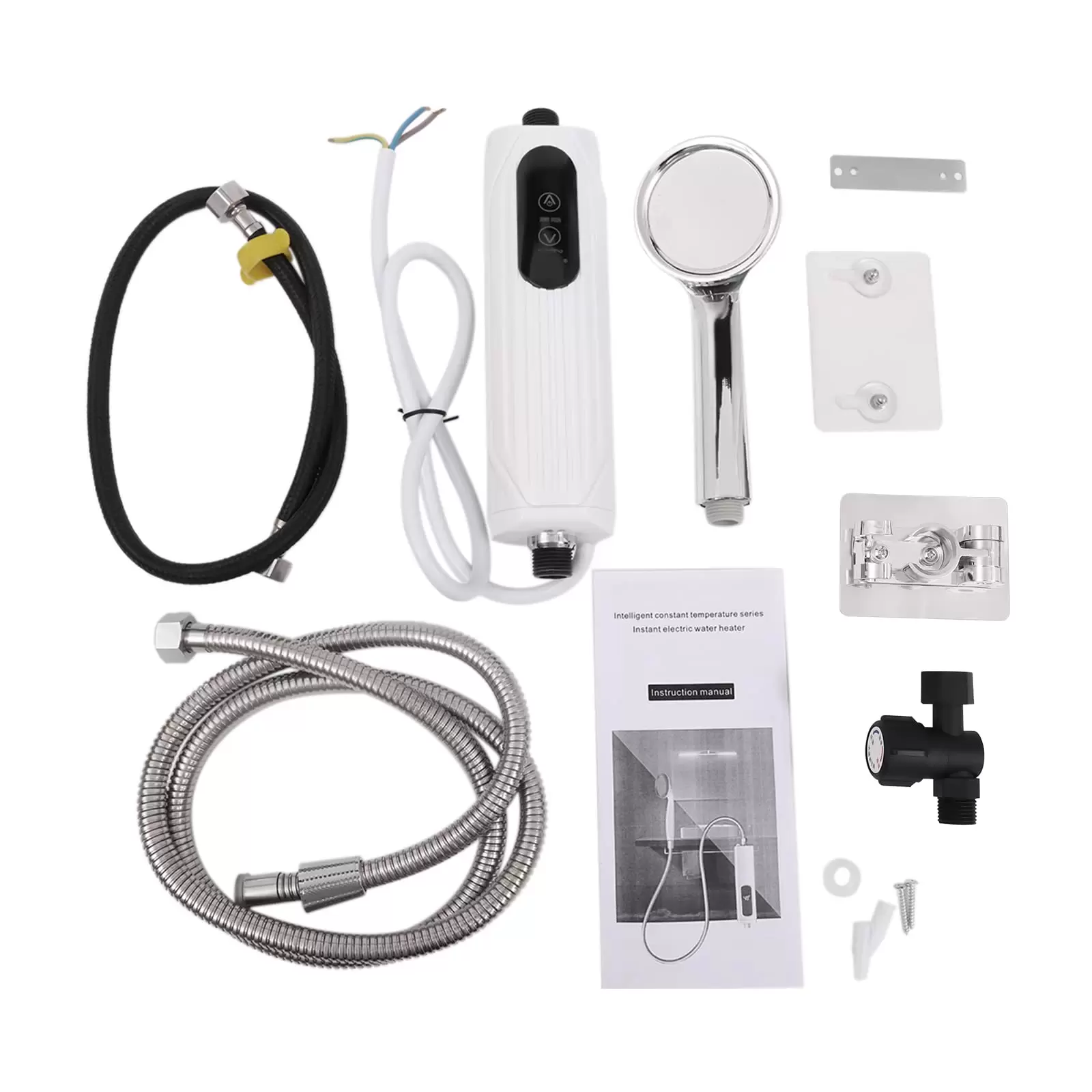 CNCEST Mini Durchlauferhitzer Elektrische Durchlauferhitzer 5.5KW Einstellbar Instant Warmwasserbereiter Tankless