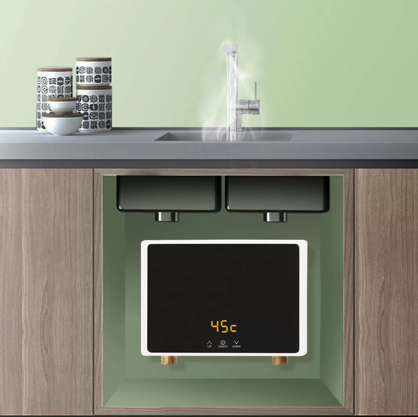 Elektrische Kleine Instantaneous Water Heater 220 V Mini Küche Bad Under-Table Gerätegröße kW: 5.5 kW