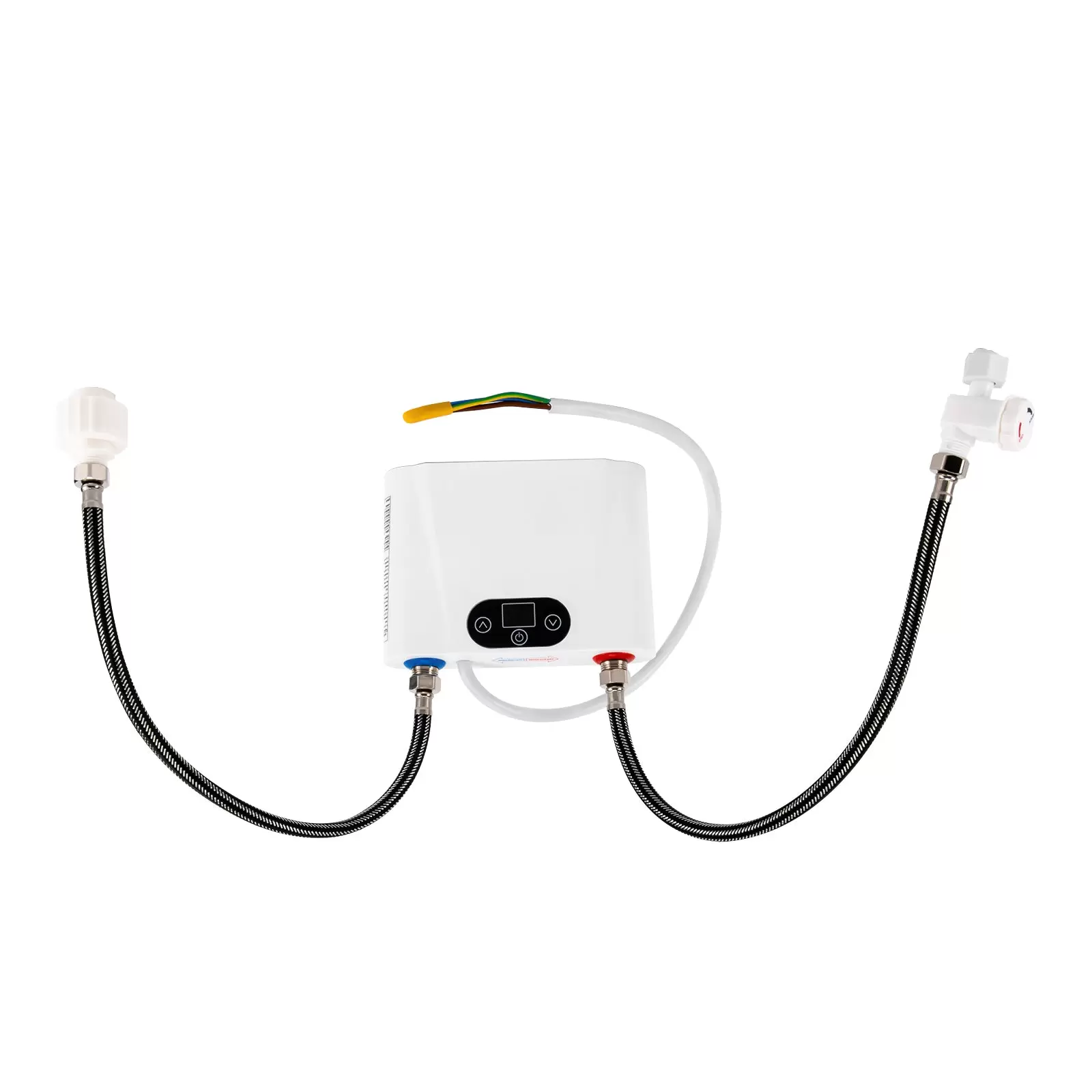 Chauffe-eau électrique sans réservoir 220 V, eau chaude instantanée sans fin, mini intelligent, sous évier, cuisine, ménage (5,5 kW) Chauffe-eau électrique sans réservoir 220 V, eau chaude instantanée sans fin, mini intelligent, sous évier, cuisine, ménage (5,5 kW)