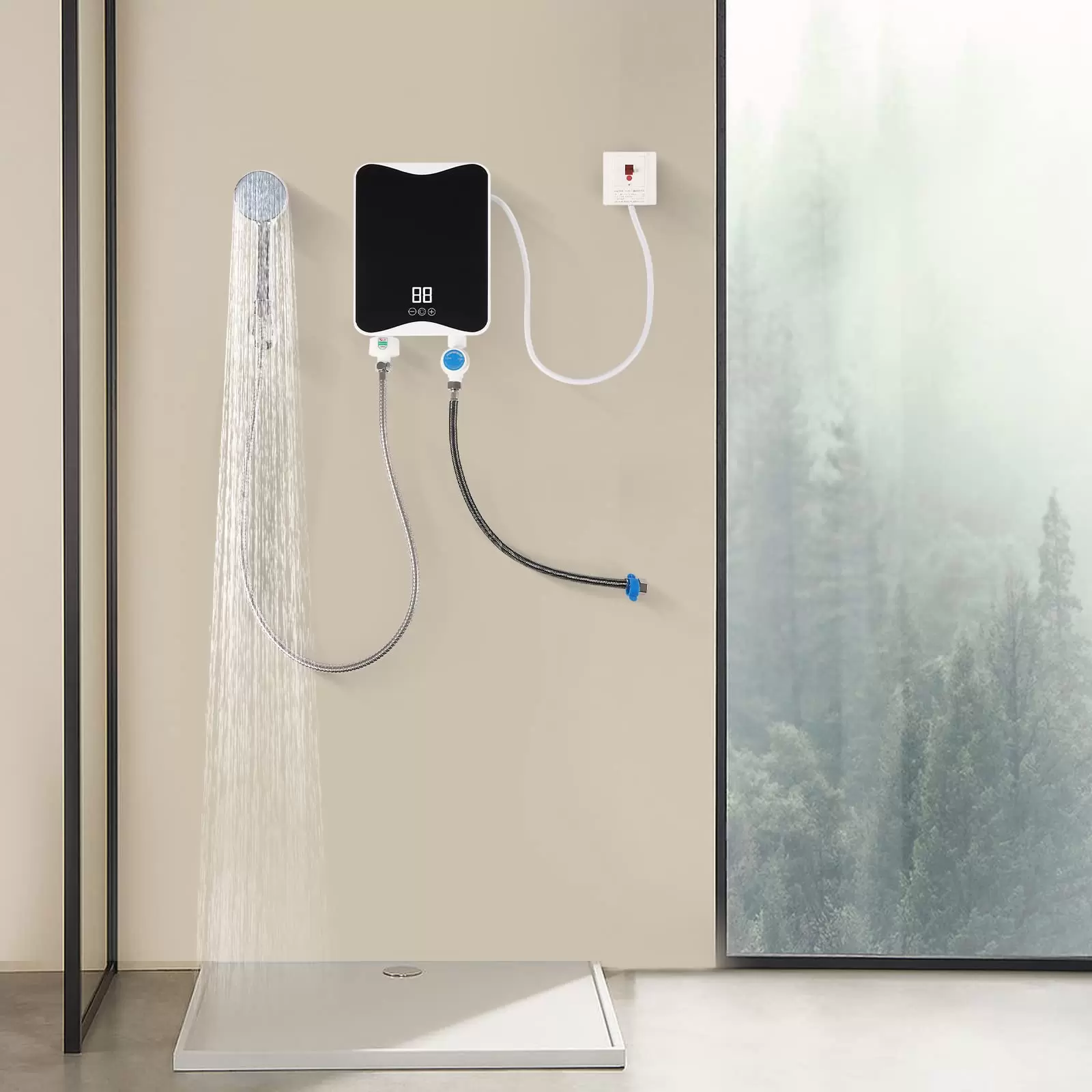 5500W Elektronische Instant Warmwasserbereiter, Mini Instant Warmwasserbereiter 220V 5500W Elektronische Instant Warmwasserbereiter, Mini Instant Warmwasserbereiter 220V