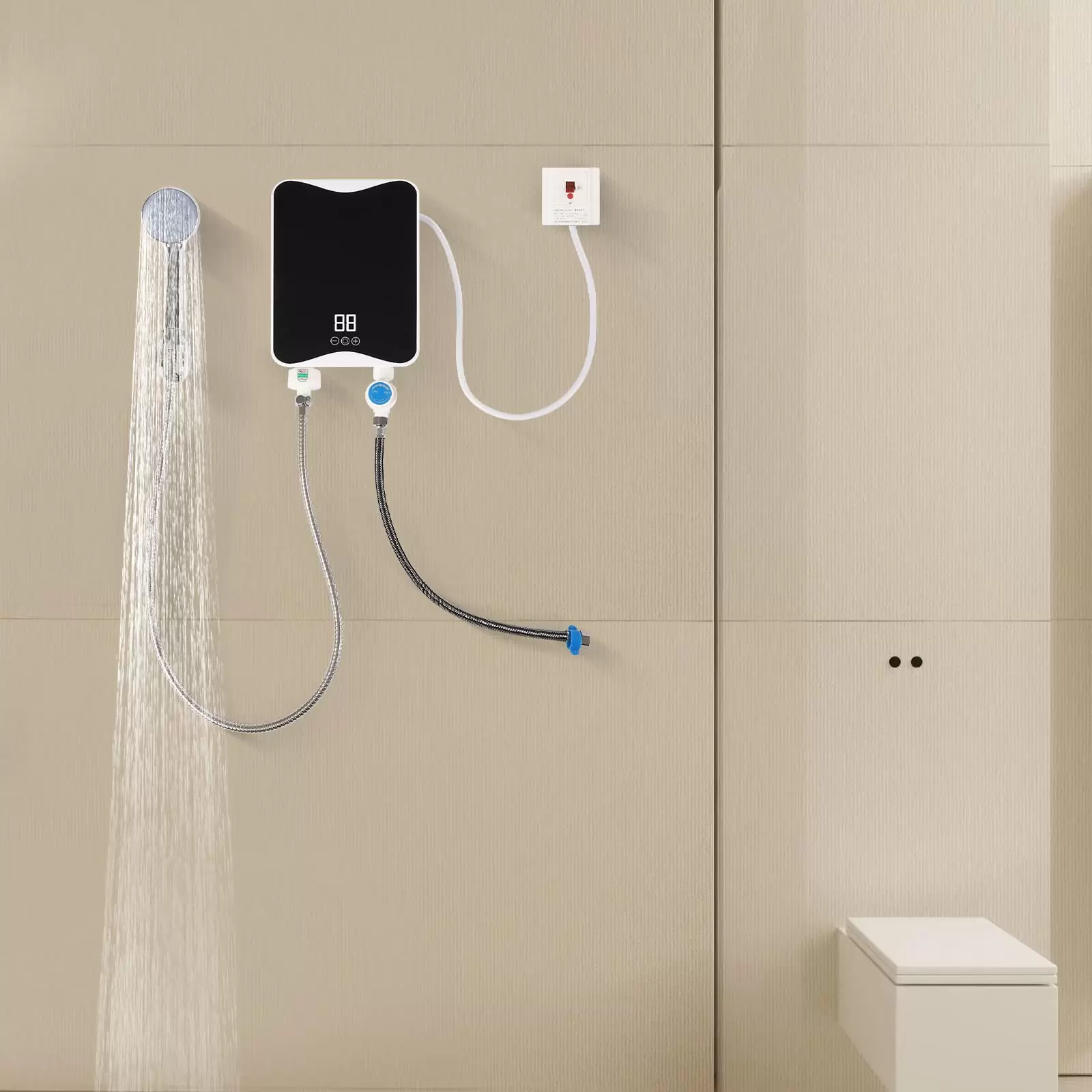 5500W Elektronische Instant Warmwasserbereiter, Mini Instant Warmwasserbereiter 220V 5500W Elektronische Instant Warmwasserbereiter, Mini Instant Warmwasserbereiter 220V