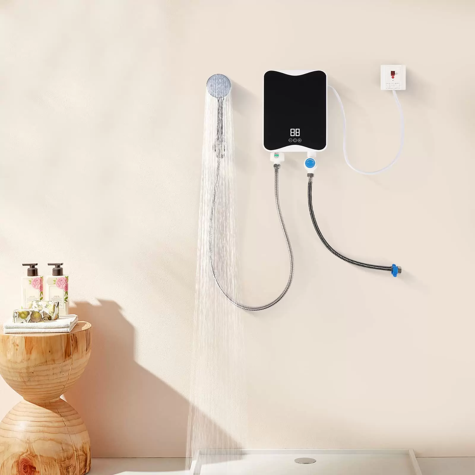 5500W Elektronische Instant Warmwasserbereiter, Mini Instant Warmwasserbereiter 220V 5500W Elektronische Instant Warmwasserbereiter, Mini Instant Warmwasserbereiter 220V