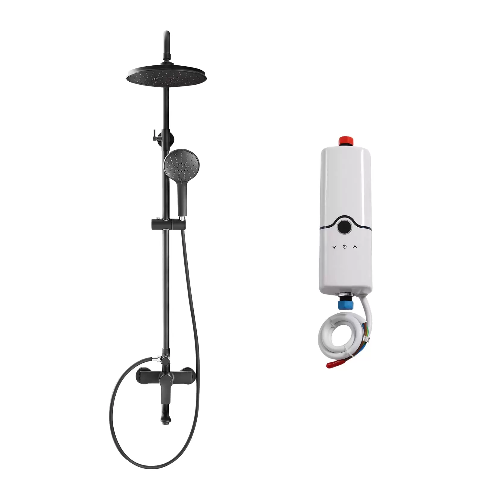 3500-5500W Mini Instant Warmwasserbereiter, 30-65℃ Tankless Durchlauferhitzer Wandhängend für Badezimmer Küche