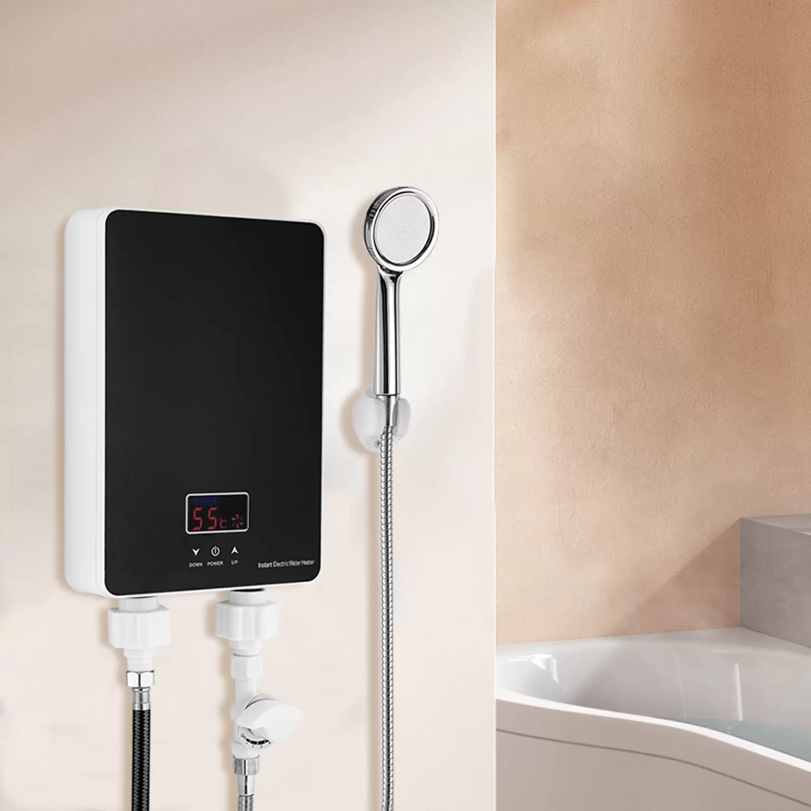 6KW Elektrische Warmwasserbereiter Sofort Heizung Durchlauferhitzer Tankless