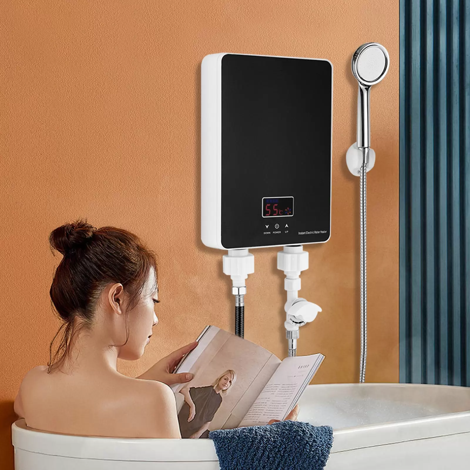 6KW Elektrische Warmwasserbereiter Sofort Heizung Durchlauferhitzer Tankless 6KW Elektrische Warmwasserbereiter Sofort Heizung Durchlauferhitzer Tankless