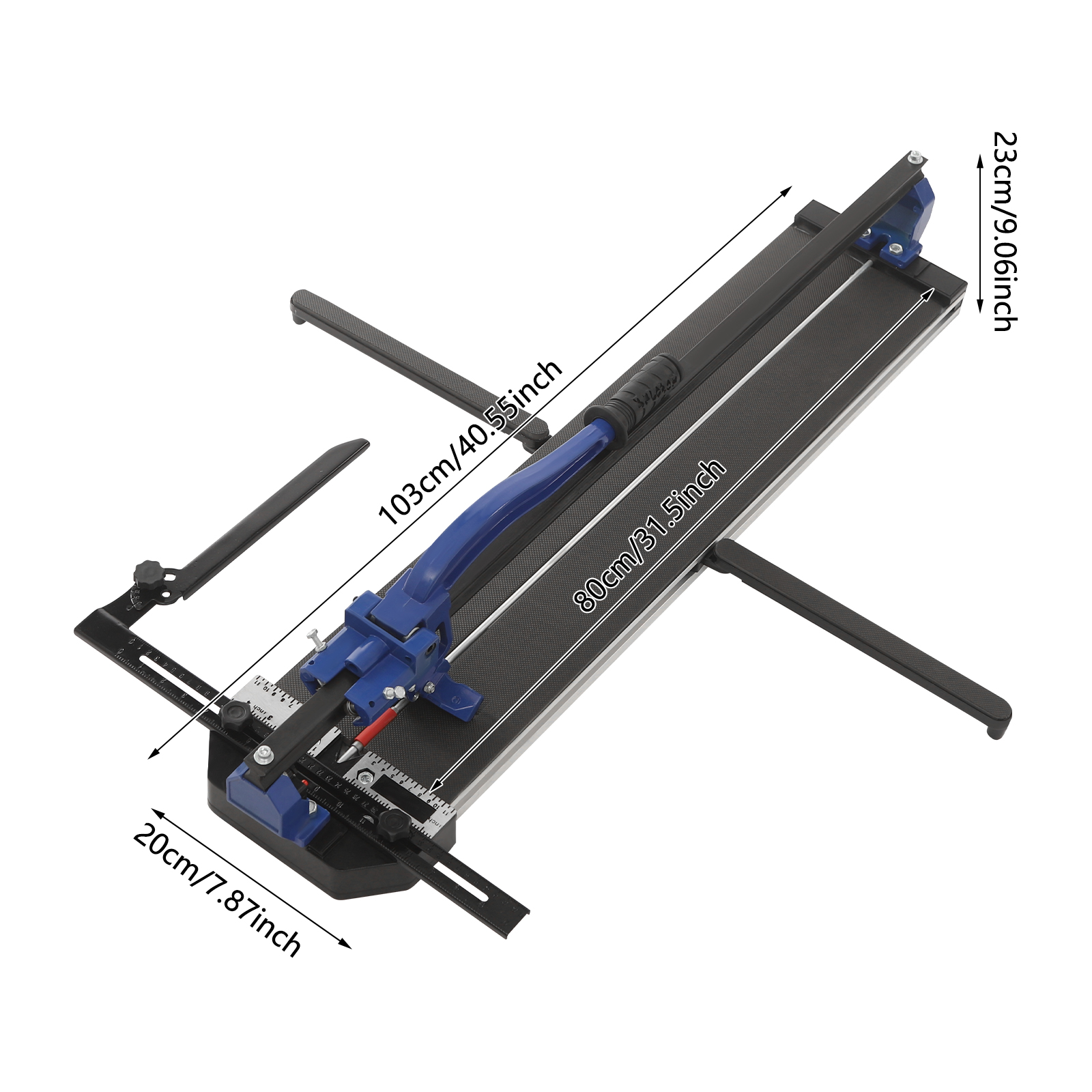 Single track manual tile cutter - tile cutting tool - blue