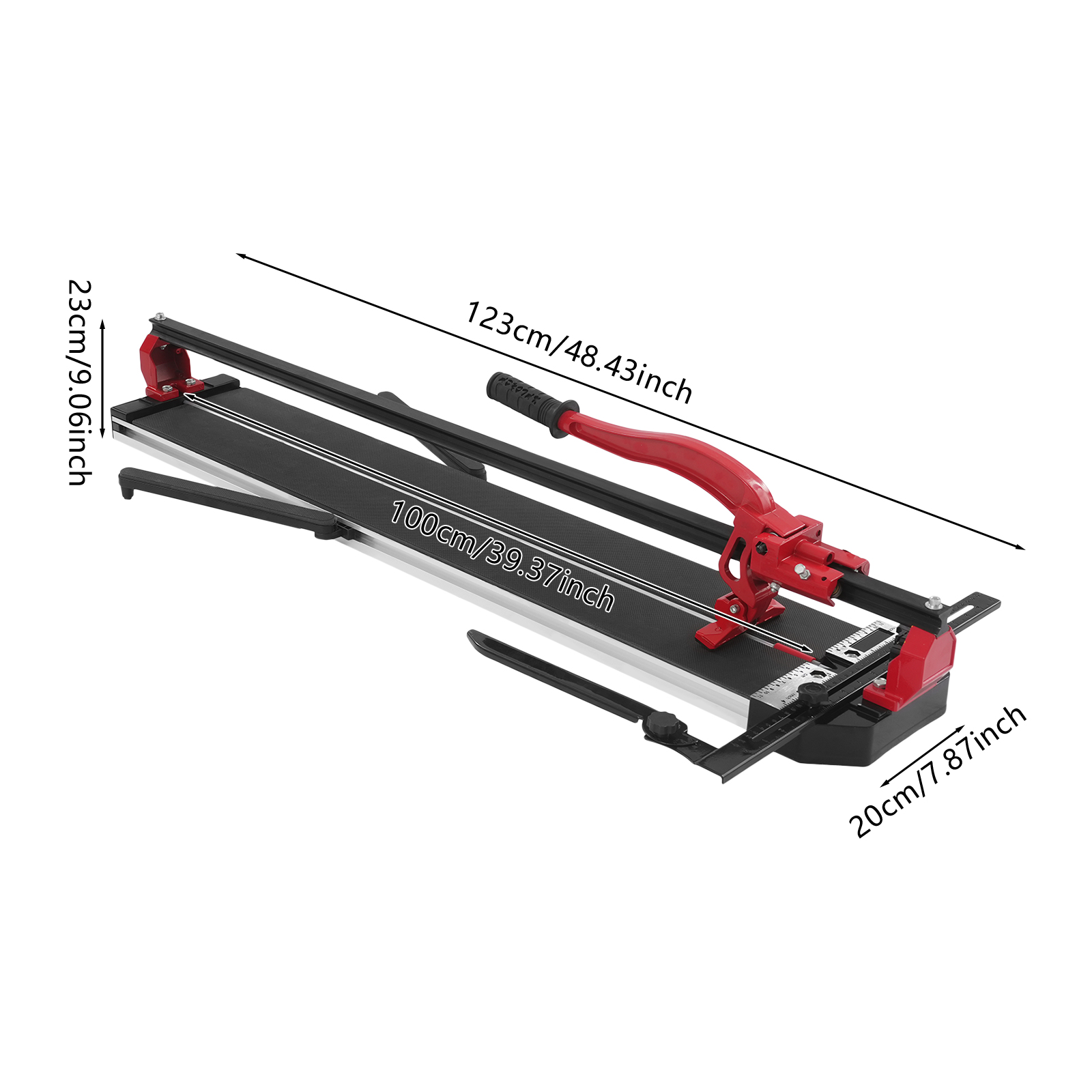 100cm single track manual tile cutter - manual tile cutting tool - red