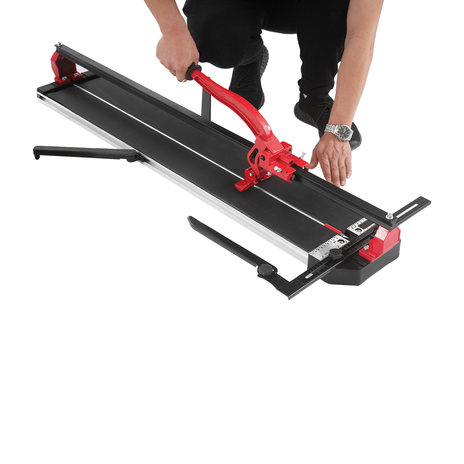100cm single track manual tile cutter - manual tile cutting tool - red