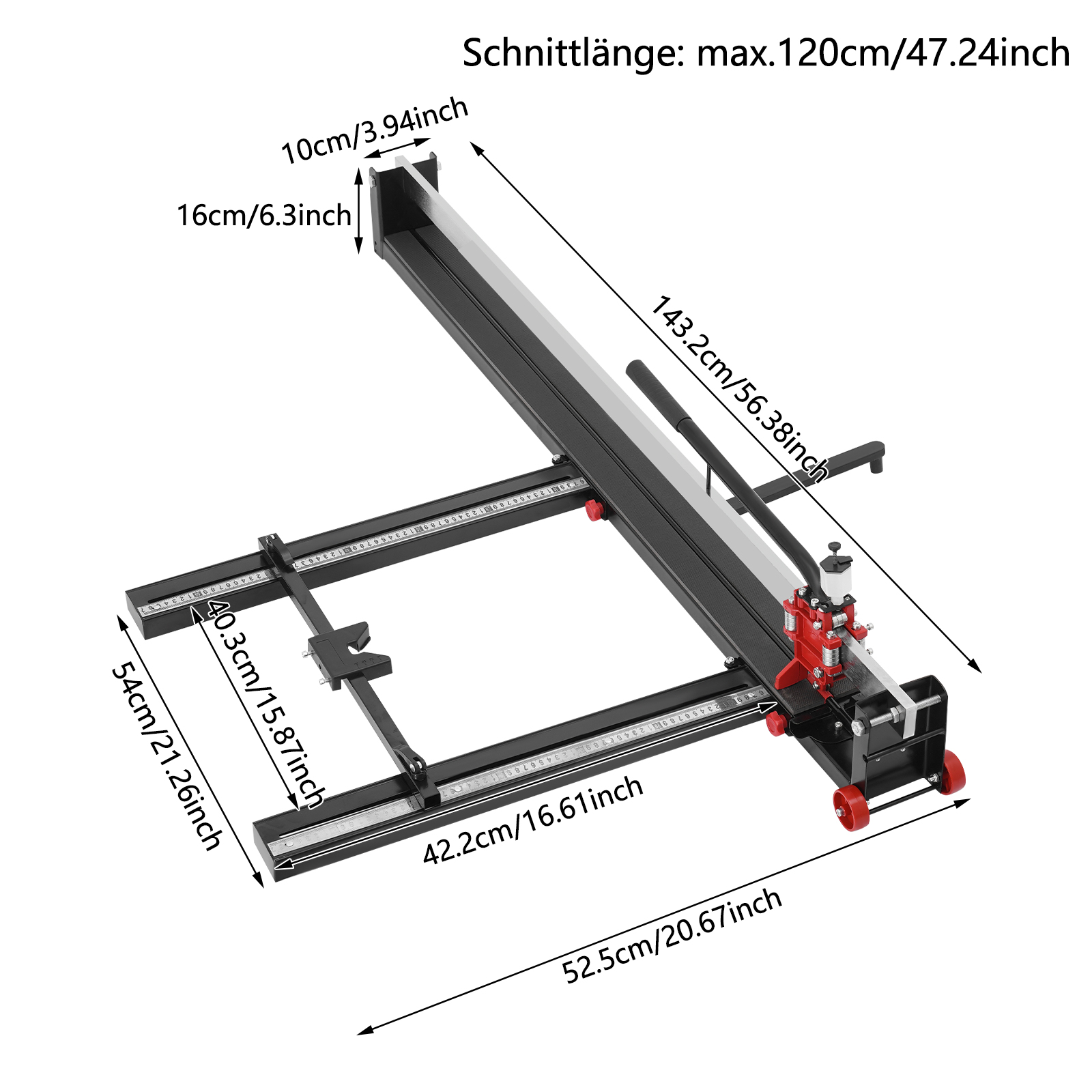 120cm single track manual tile cutter, suitable for ceramic, marble, glaze