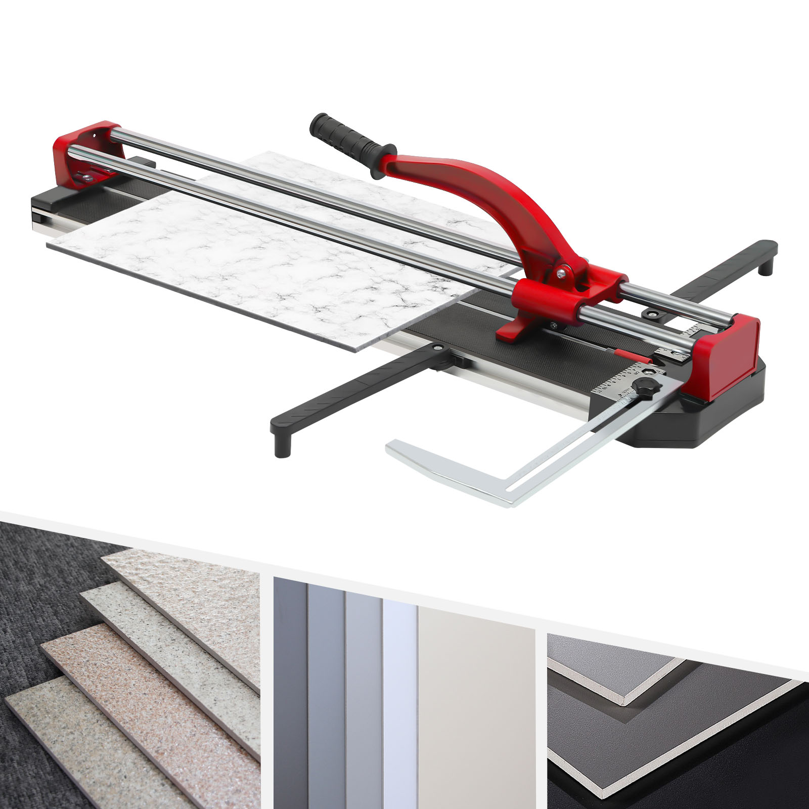 Manueller Fliesenschneider, rot, geeignet zum Schneiden von Materialien Manueller Fliesenschneider, rot, geeignet zum Schneiden von Materialien
