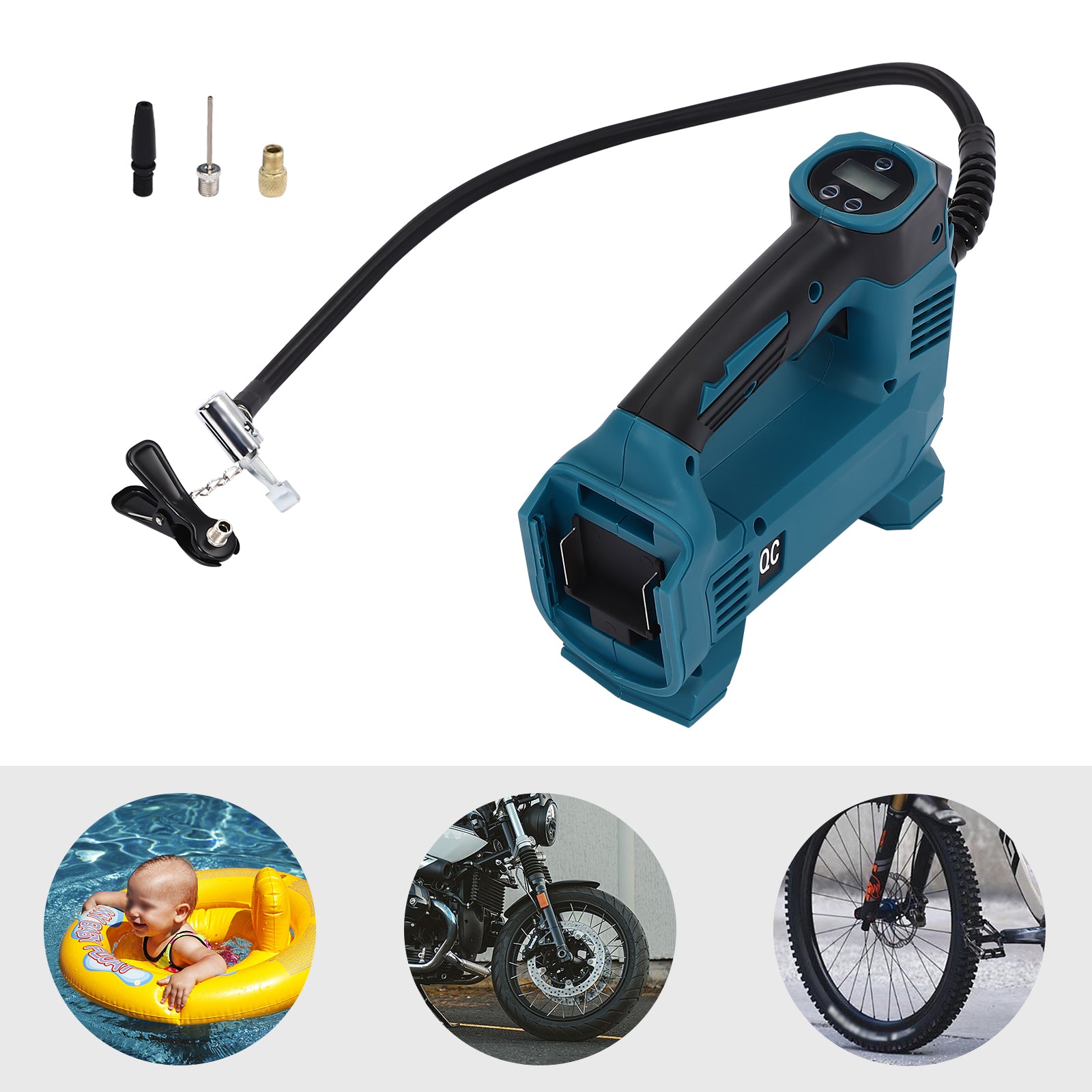 LCD Elektrische Batterie Kompressor Druck Luftpumpe Fahrrad Auto Reifen Druckluft LCD Elektrische Batterie Kompressor Druck Luftpumpe Fahrrad Auto Reifen Druckluft