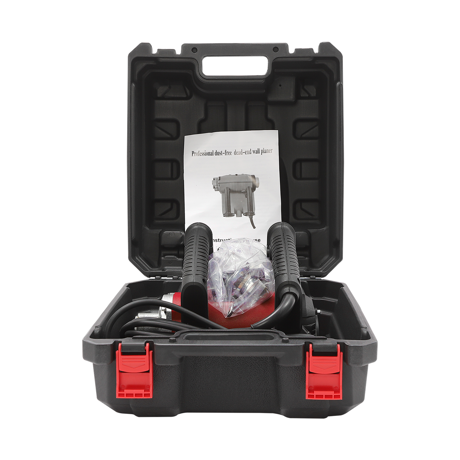 Elektrischer Wandhobel, Handhobel, 1300 W, tragbarer kabelgebundener Walzenhobel, rot Elektrischer Wandhobel, Handhobel, 1300 W, tragbarer kabelgebundener Walzenhobel, rot