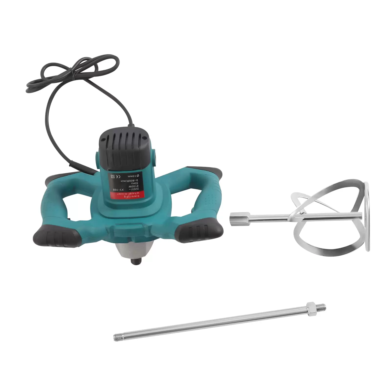 2100W Elektrischer Mörtelrührer Fugenrührer Einstellbarer M14 Rührer Adapter zum Mischen von Farbe, trockenem Wandschlamm