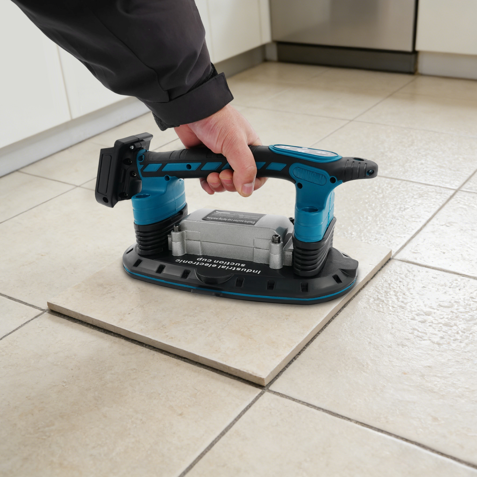 Ventouse Vibrante PRO Pour Carrelage – 2 Batteries 21V, Powermat, Pose Carreaux